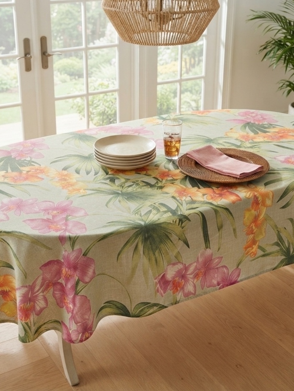 Tommy Bahama Home Tropical Floral Tablecloth